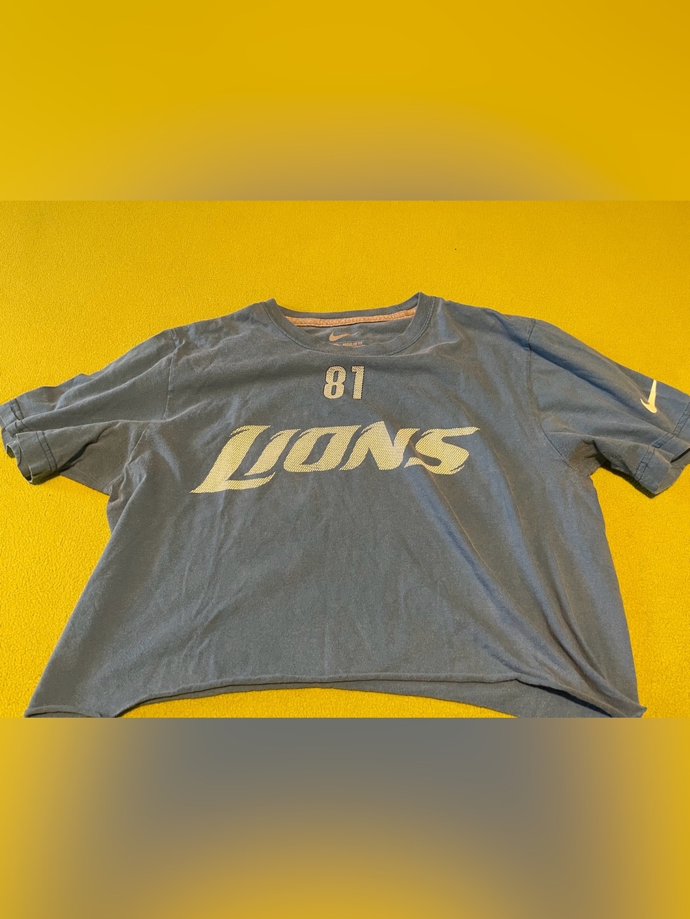 Nike largeTee DETROIT LIONS Cropped #81 JOHNSON…